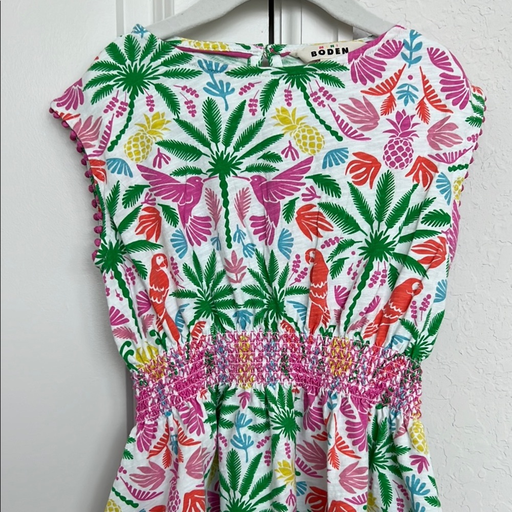 Mini Boden Multicolor Tropical Print Dress